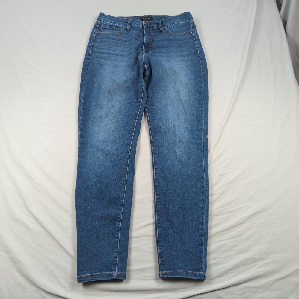 Curve Appeal Jeans Womens 8 29 Blue Essential Skinny Stretch Dark Wash Casual